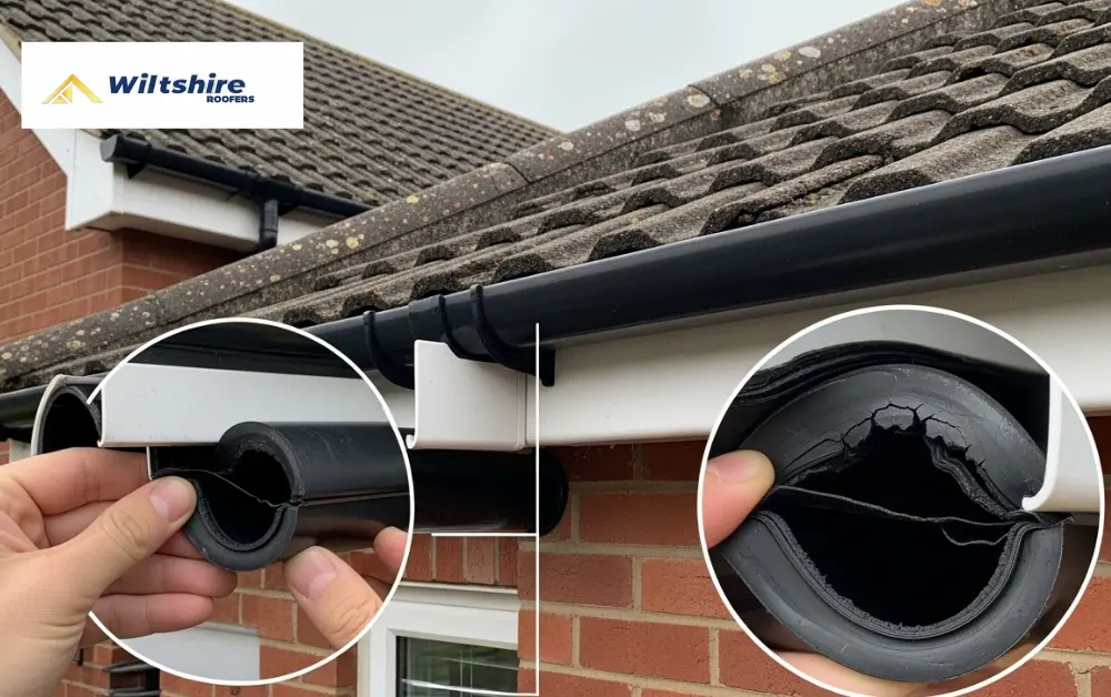 Inspect the Rubber Seal of gutter joints